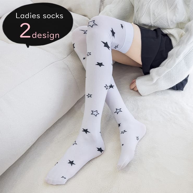 ニーハイソックス オーバーニーソックス レディース | PlusNao | 詳細画像1 