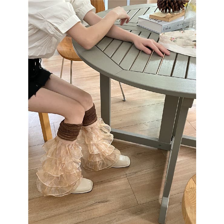 レッグウォーマー 総レース フリル[品番：FQ000180995]｜PlusNao