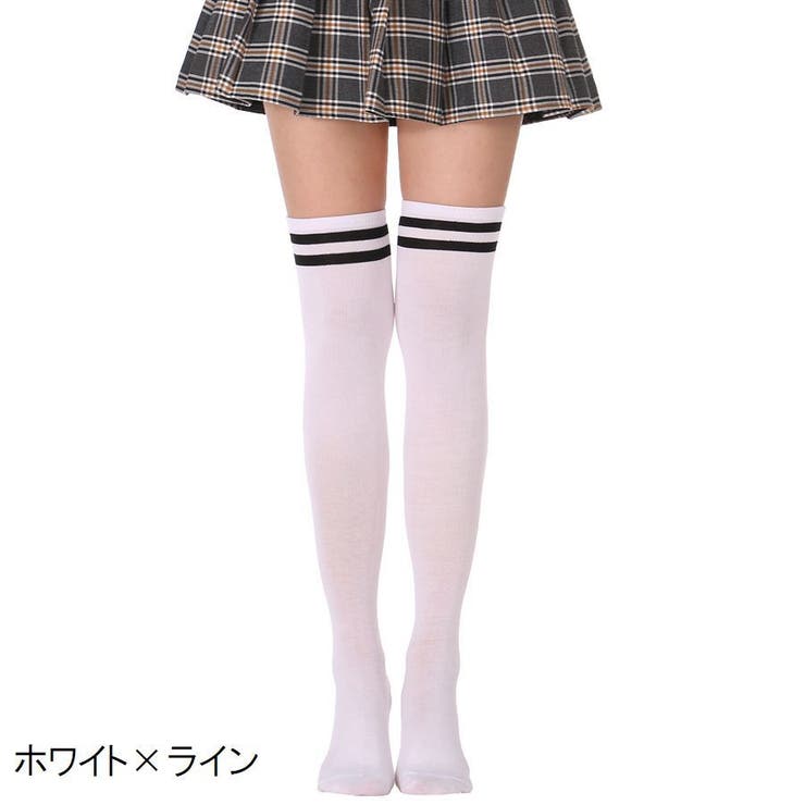オーバーニーソックス ニーハイソックス レディース | PlusNao | 詳細画像15 