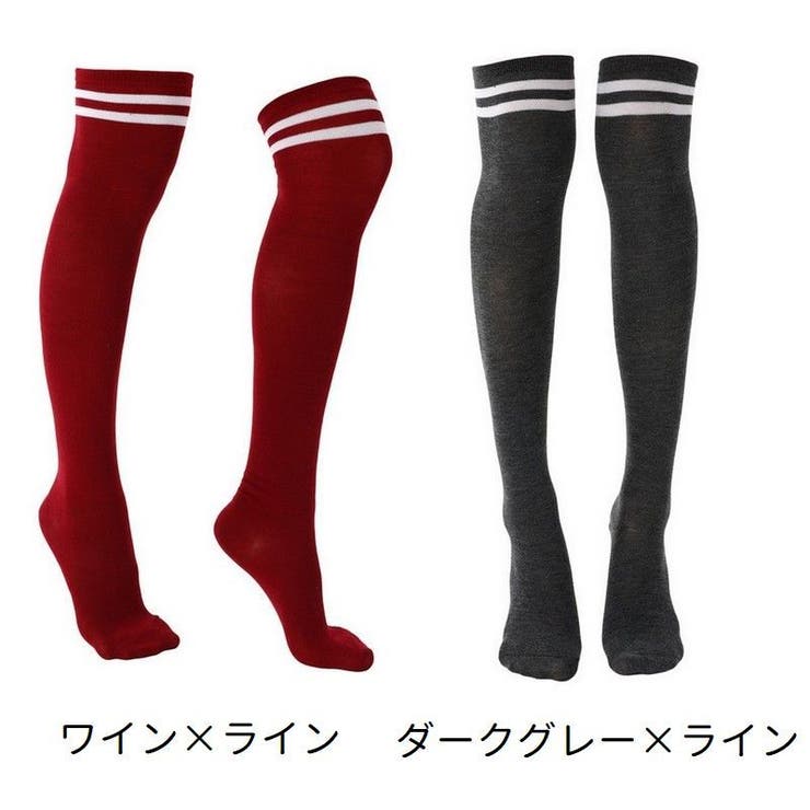 オーバーニーソックス ニーハイソックス レディース | PlusNao | 詳細画像17 