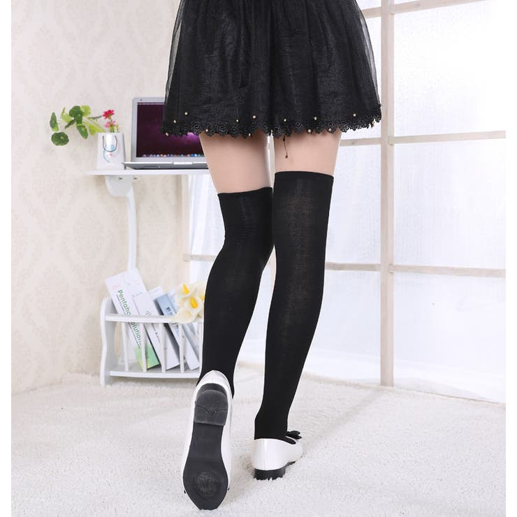 オーバーニーソックス ニーハイソックス レディース | PlusNao | 詳細画像3 