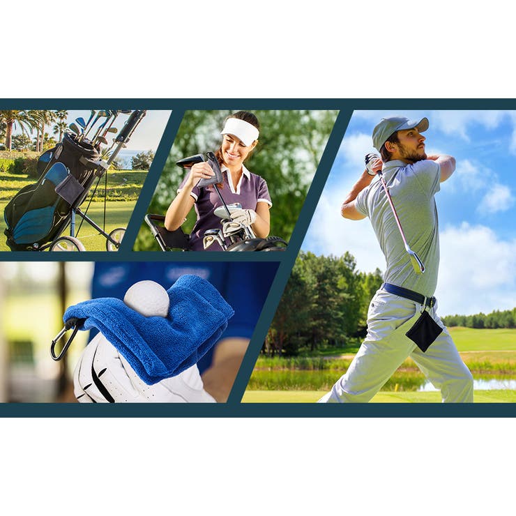 カラビナ付きタオル ゴルフボールクリーナー ゴルフタオル | PlusNao | 詳細画像3 