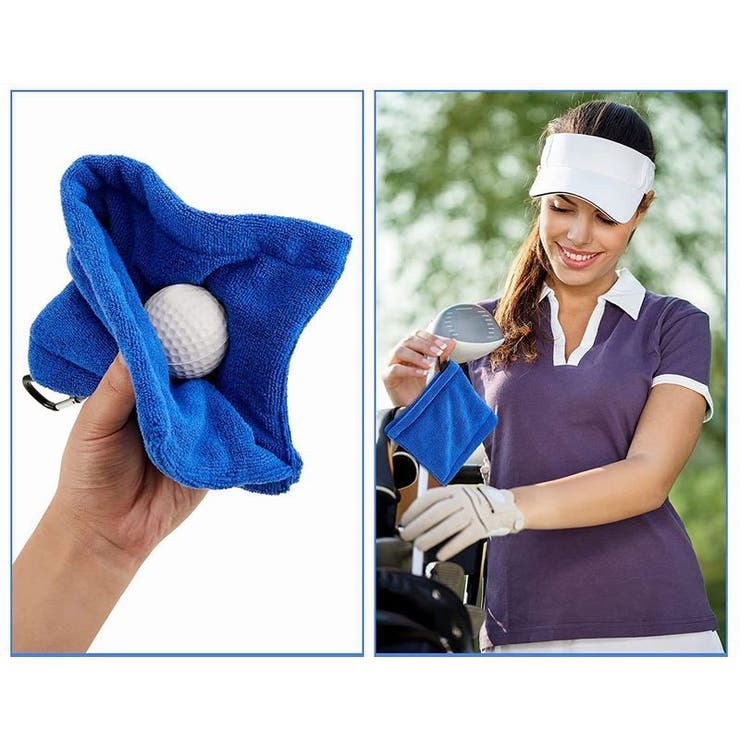 カラビナ付きタオル ゴルフボールクリーナー ゴルフタオル | PlusNao | 詳細画像7 