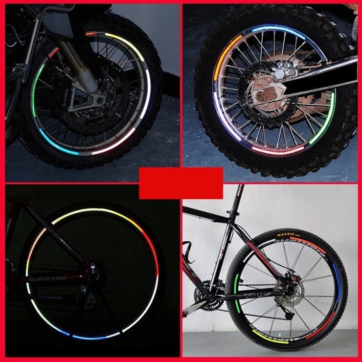 自転車用反射テープ 蛍光反射テープ 自転車アクセサリー | PlusNao | 詳細画像11 