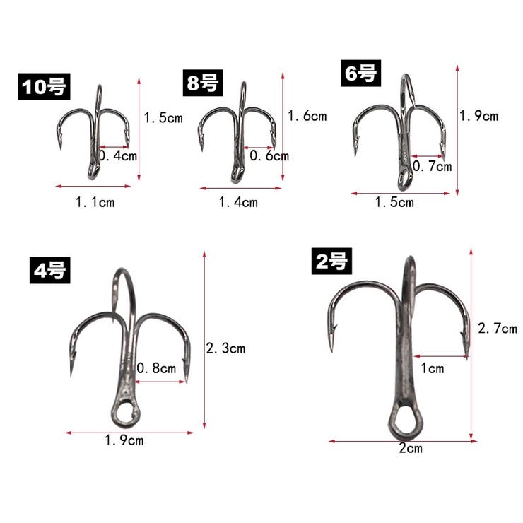 釣り針 フック 50本セット | PlusNao | 詳細画像6 