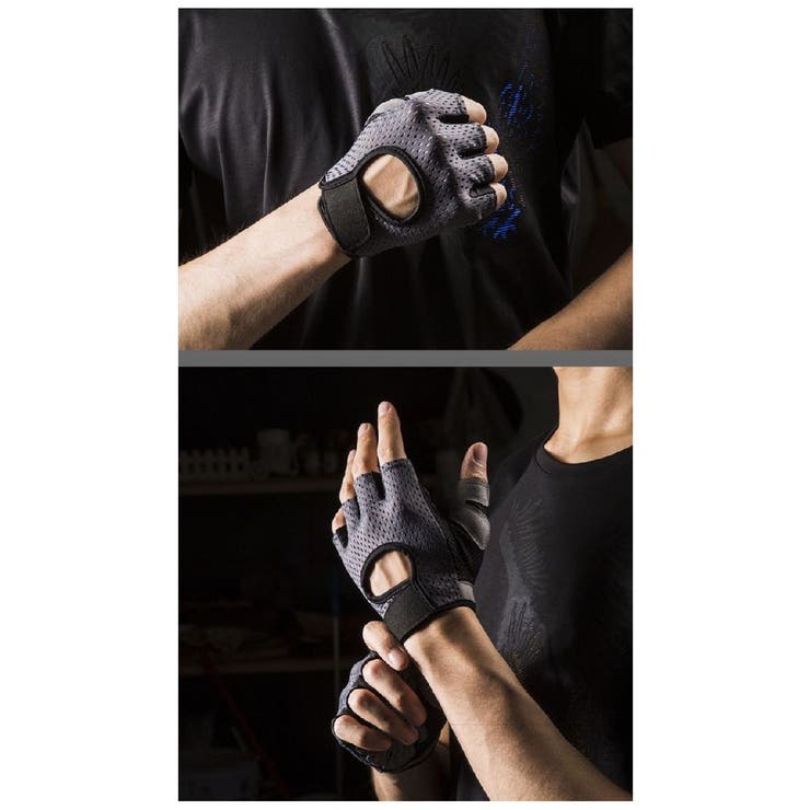 トレーニンググローブ ハーフフィンガーグローブ 指なし | PlusNao | 詳細画像4 