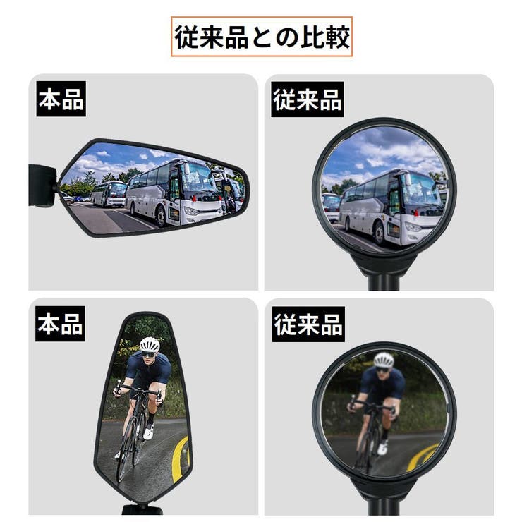自転車用バックミラー単品 左 右 | PlusNao | 詳細画像10 