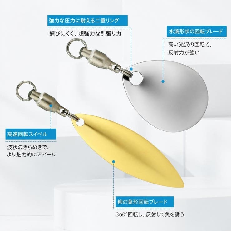 スピナーブレード ルアー用アクセサリー 25枚セット | PlusNao | 詳細画像13 