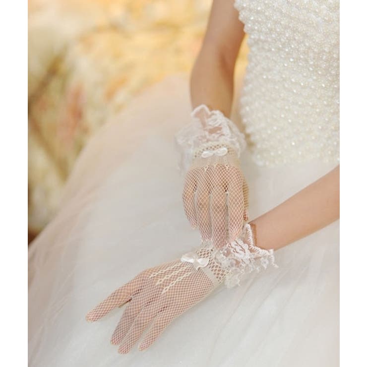 レース＆リボン ウエディンググローブ ドレス用 | PlusNao | 詳細画像2 