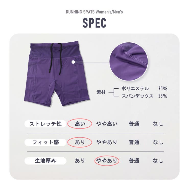 ランニングタイツ ランニングスパッツ ランニングパンツ | PlusNao | 詳細画像11 