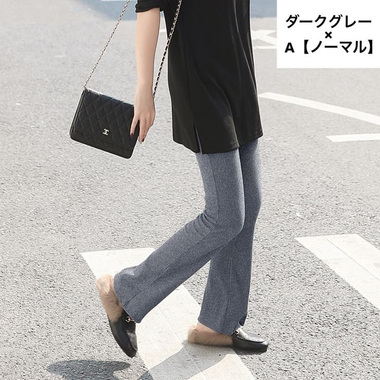 フレアパンツ リブレギンス レディース | PlusNao | 詳細画像12 