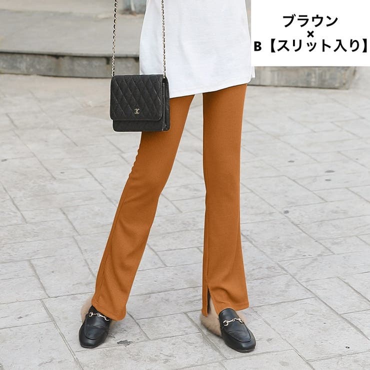 フレアパンツ リブレギンス レディース | PlusNao | 詳細画像17 