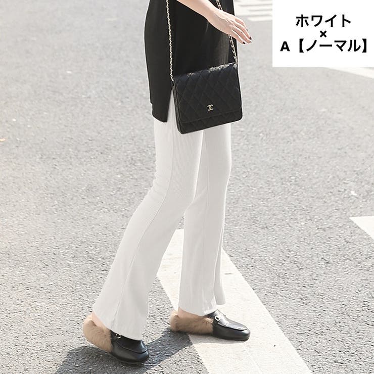 フレアパンツ リブレギンス レディース | PlusNao | 詳細画像9 
