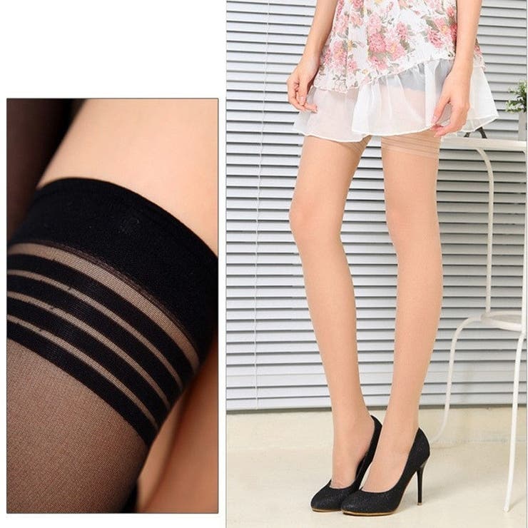 ガーターストッキング ニーハイタイツ レディース | PlusNao | 詳細画像10 