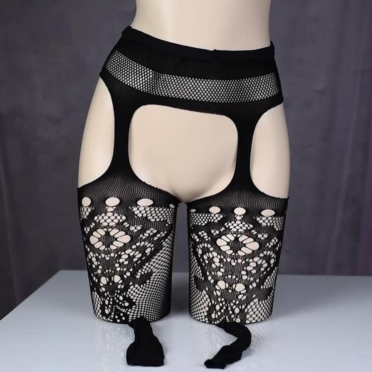 ガーターストッキング 編みタイツ ネット | PlusNao | 詳細画像6 