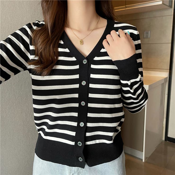 カーディガン ニット Vネック | PlusNao | 詳細画像12 