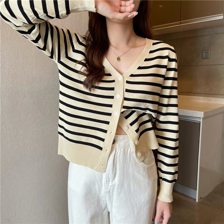 カーディガン ニット Vネック | PlusNao | 詳細画像4 