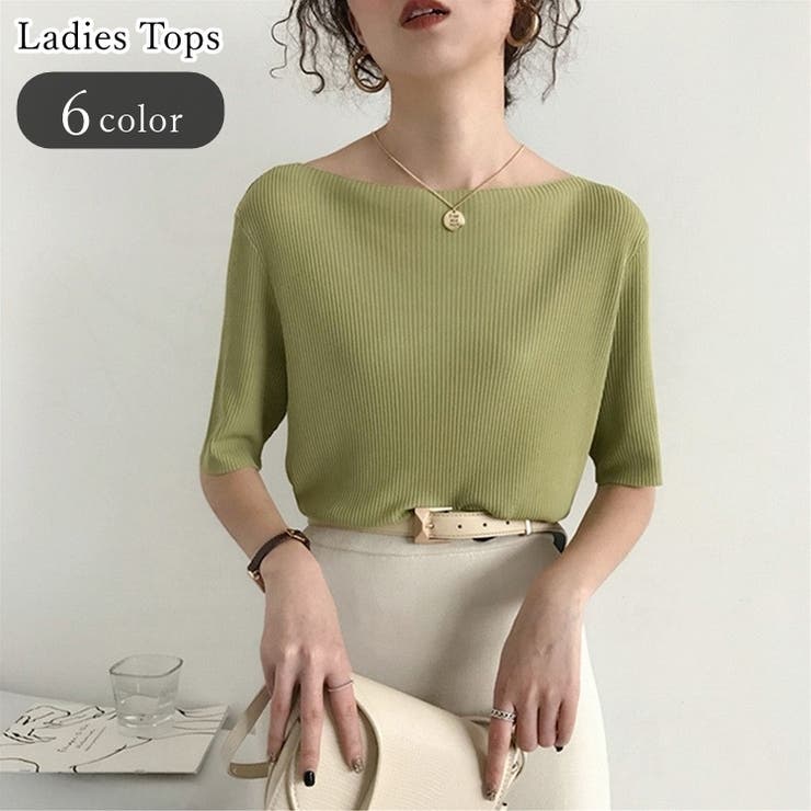 サマーニット ニットトップス レディース | PlusNao | 詳細画像1 