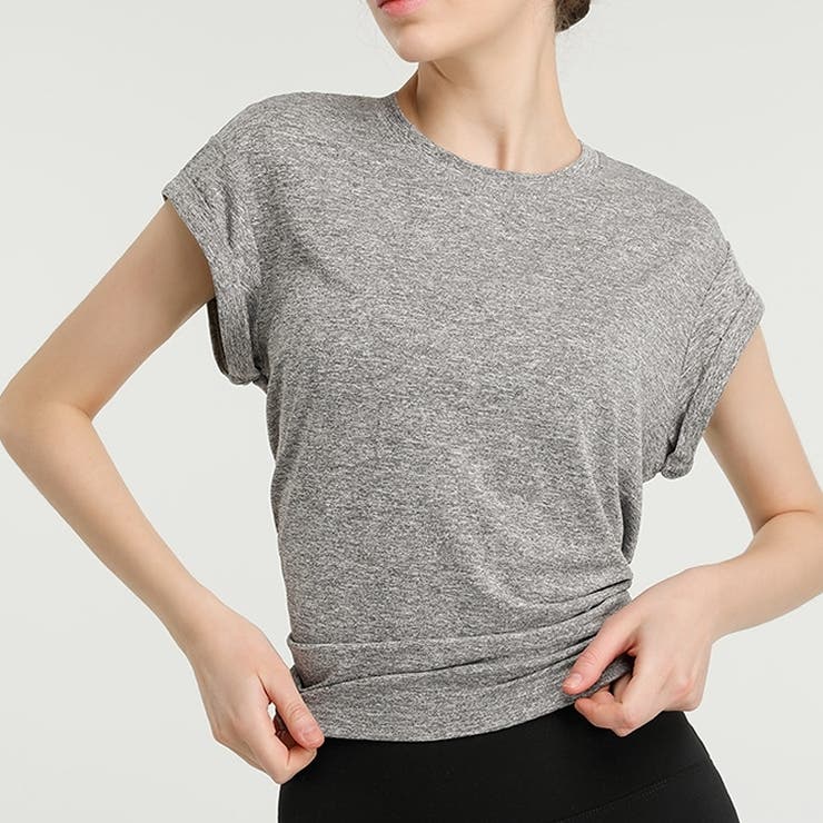 ヨガウェアトップス Tシャツ 半袖クルーネック | PlusNao | 詳細画像10 