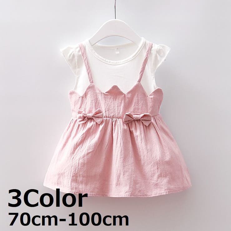 ワンピース 半袖 ドッキングワンピース 80 以上節約 ベビーワンピース