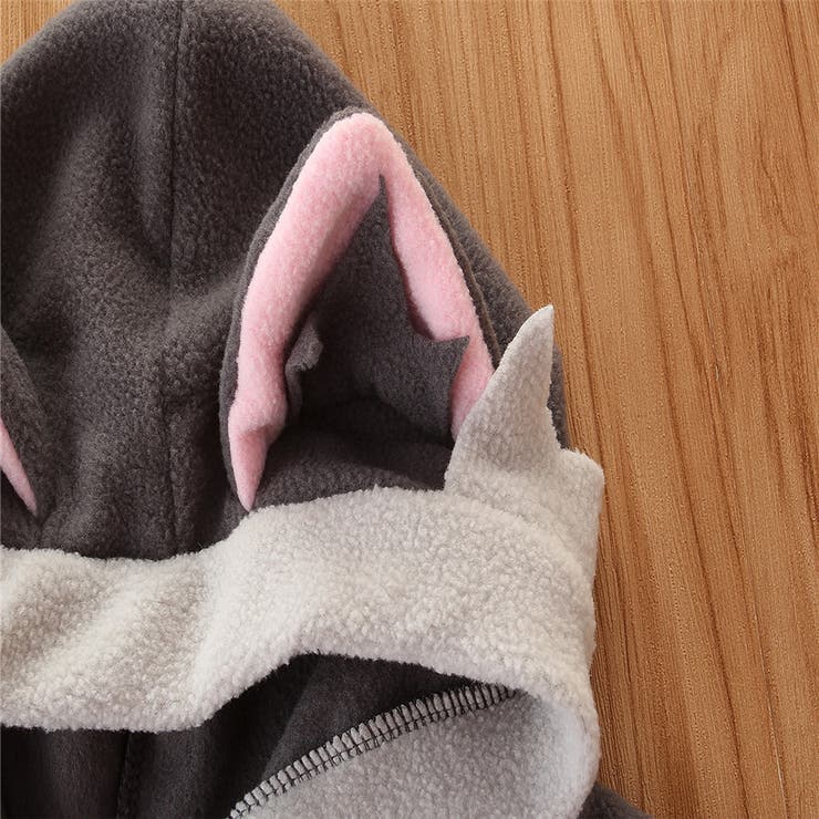 フリースパーカー プルオーバーパーカー 耳付きフード | PlusNao | 詳細画像14 