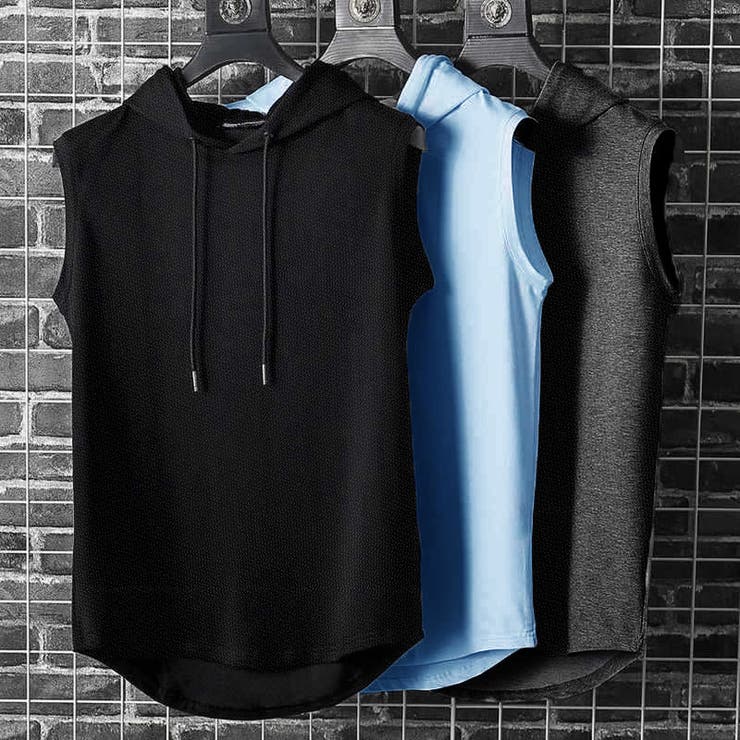 パーカー タンクトップ メンズ | PlusNao | 詳細画像2 