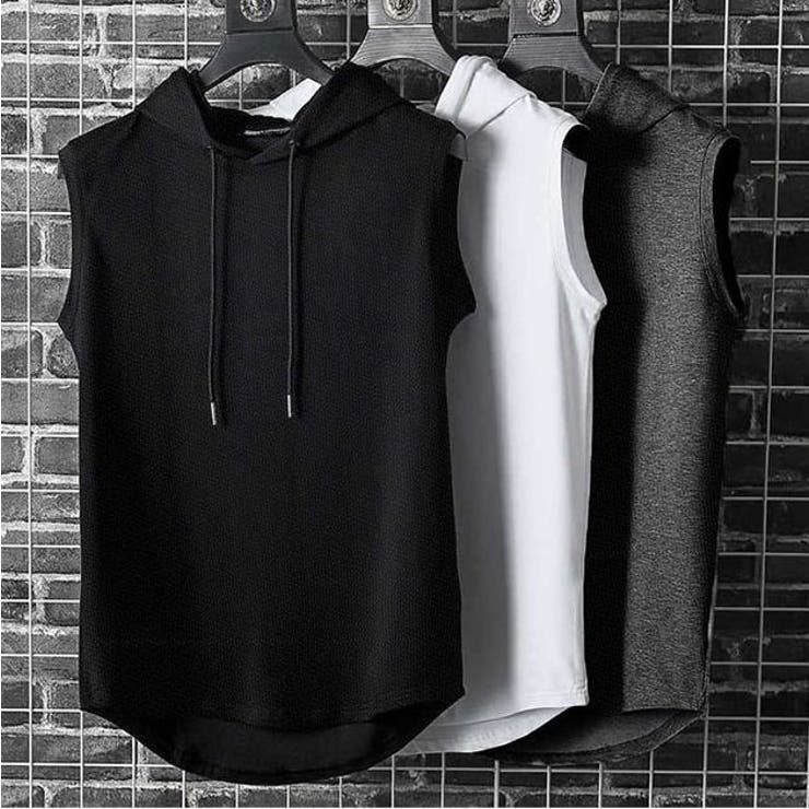 パーカー タンクトップ メンズ | PlusNao | 詳細画像3 