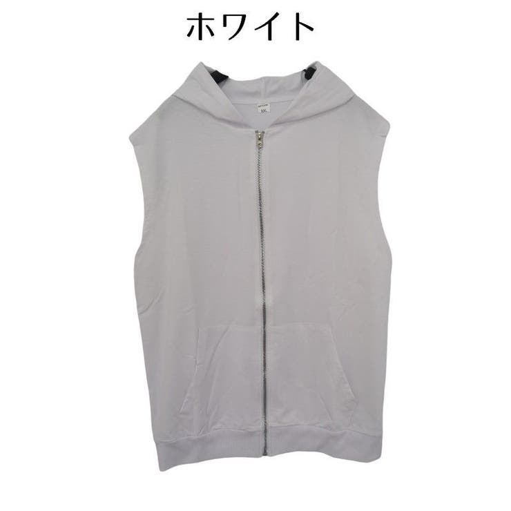 パーカー ジップアップ ノースリーブ | PlusNao | 詳細画像8 