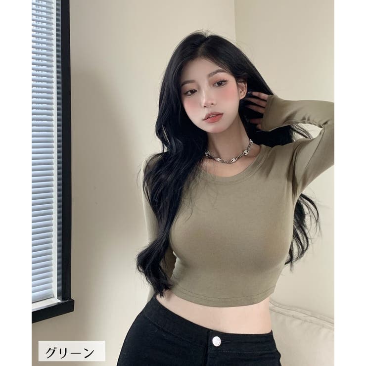 カットソー ショート丈 長袖 | PlusNao | 詳細画像16 