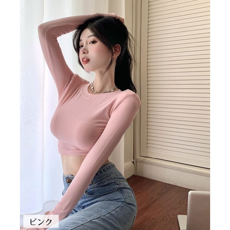 カットソー ショート丈 長袖 | PlusNao | 詳細画像18 