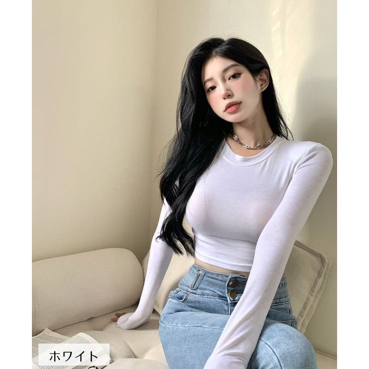 カットソー ショート丈 長袖 | PlusNao | 詳細画像19 