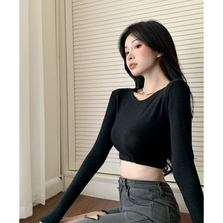 カットソー ショート丈 長袖 | PlusNao | 詳細画像8 