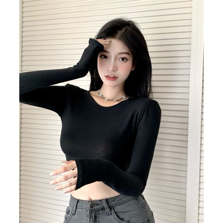 カットソー ショート丈 長袖 | PlusNao | 詳細画像9 