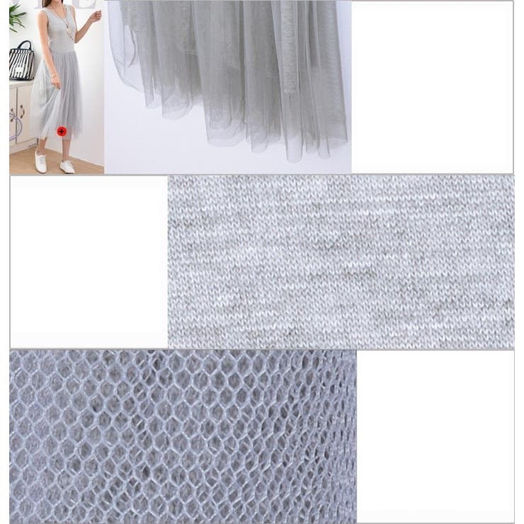 キャミソールワンピース タンクトップワンピース カットソー | PlusNao | 詳細画像10 