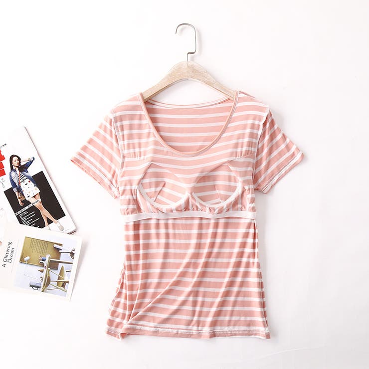 カップ付きTシャツ 半袖 カットソー | PlusNao | 詳細画像9 