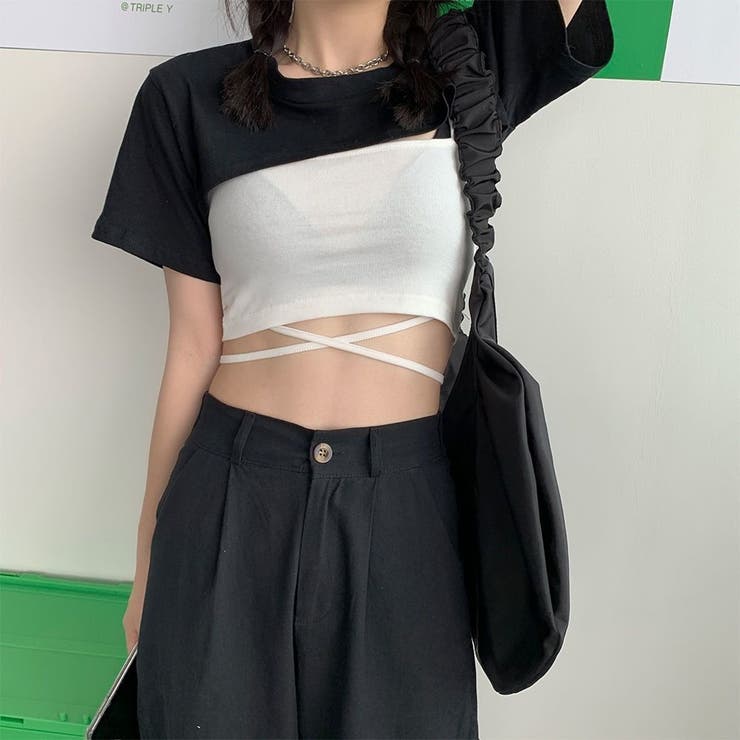 カットソー スーパークロップドトップス ボレロトップ | PlusNao | 詳細画像17 