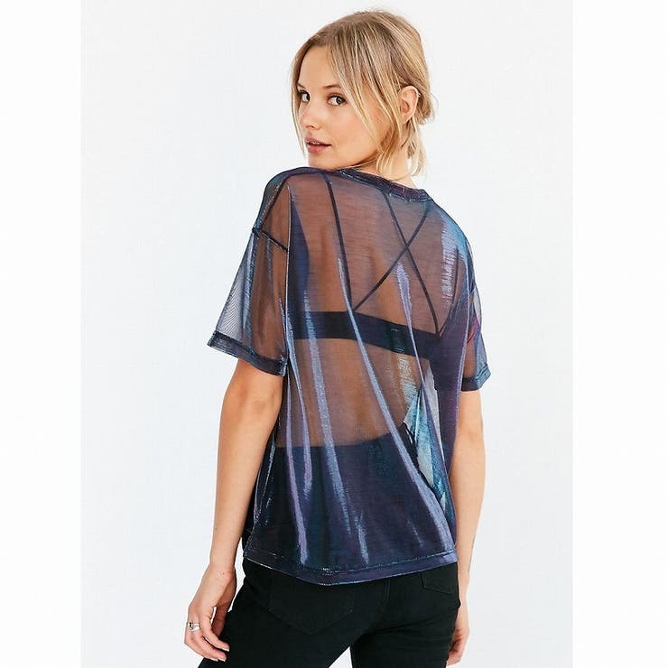 カットソー シースルー Tシャツ[品番：FQ000115591]｜PlusNao