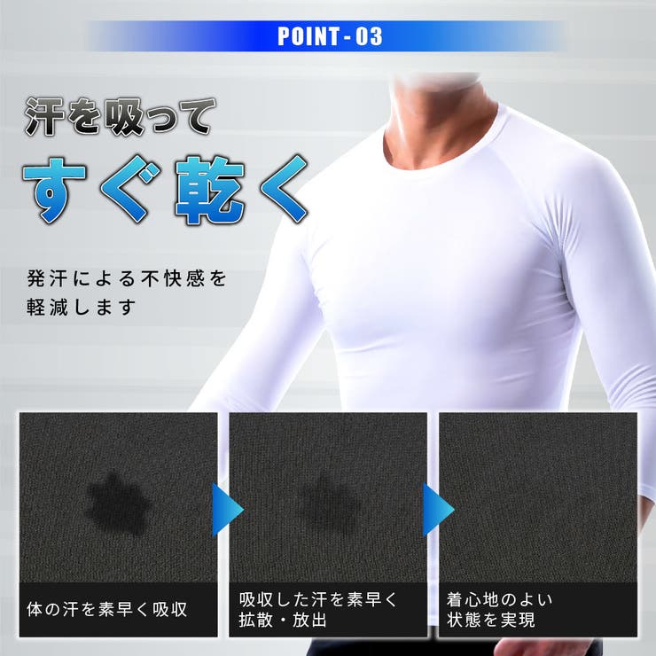 コンプレッションウェア スポーツ用インナー メンズインナー | PlusNao | 詳細画像6 