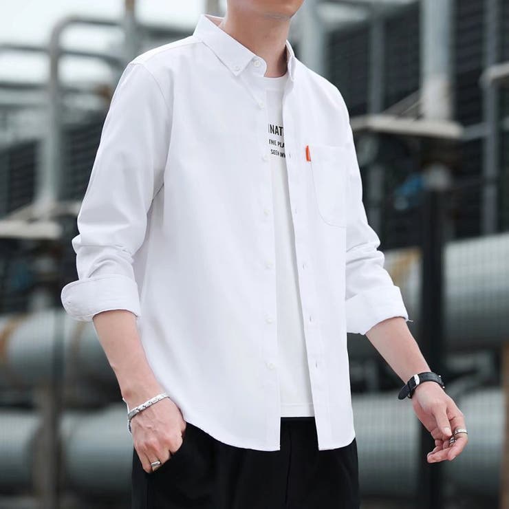 ボタンダウンシャツ カジュアルシャツ メンズ | PlusNao | 詳細画像2 