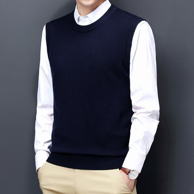 ニットベスト メンズ 男性 | PlusNao | 詳細画像3 