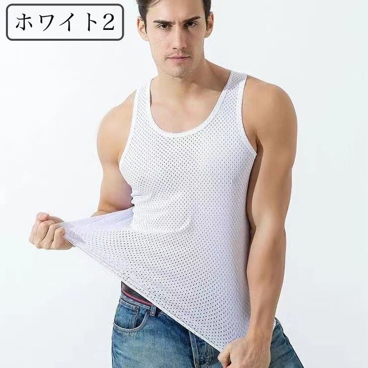 Ranor ホワイトパッチワークタンクトップ S スウィッチリブ2WAYタンク / Switch Rib 2WAY Tank（タンクトップ