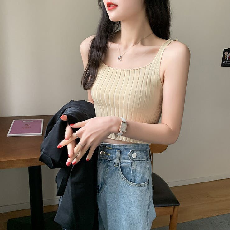 キャミソール ショート丈 リブニット | PlusNao | 詳細画像7 