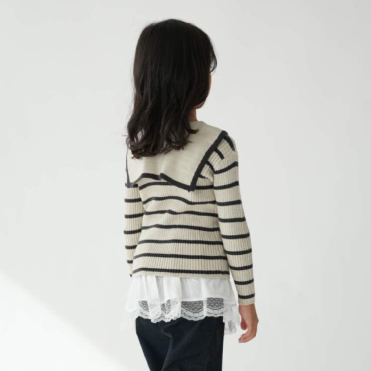 在庫処分セーラーカラーニット シルキータッチ やわらかい | PlusNao | 詳細画像4 
