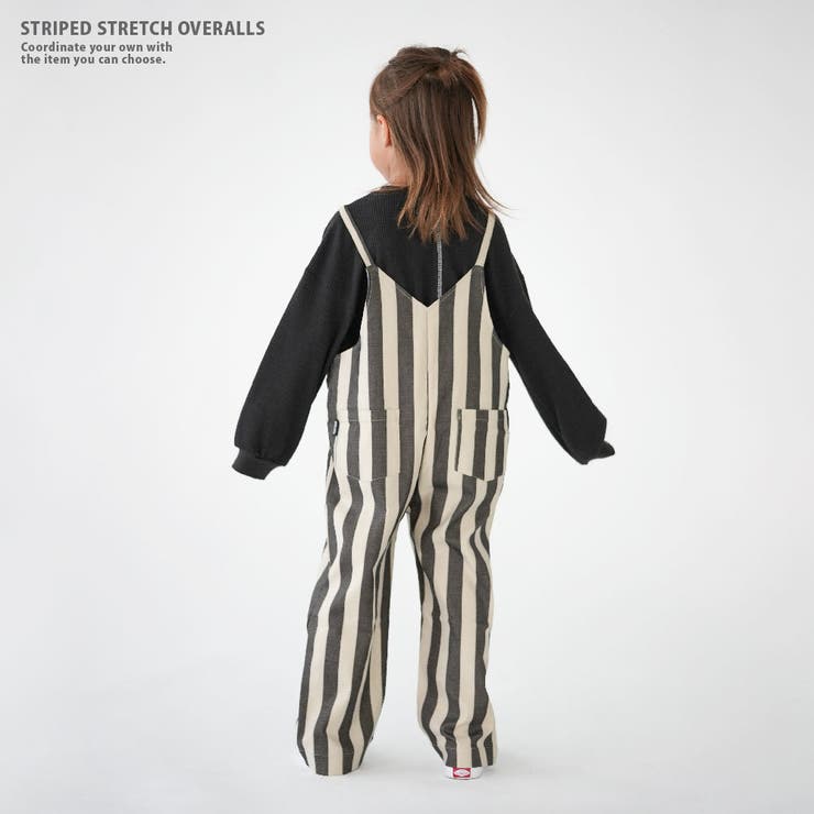 【ストライプサロペット】デザイン ストレッチ ズボン | PlusNao | 詳細画像10 