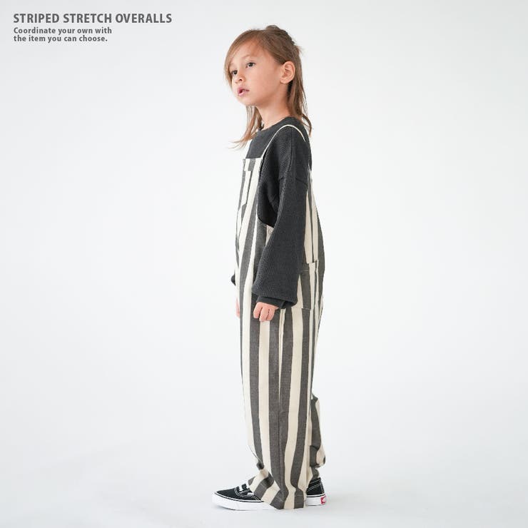 【ストライプサロペット】デザイン ストレッチ ズボン | PlusNao | 詳細画像11 