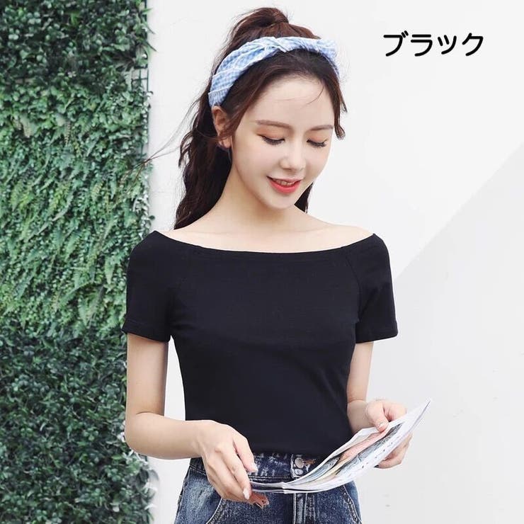 カットソー 半袖 オフショルダー[品番：FQ000147641]｜PlusNao