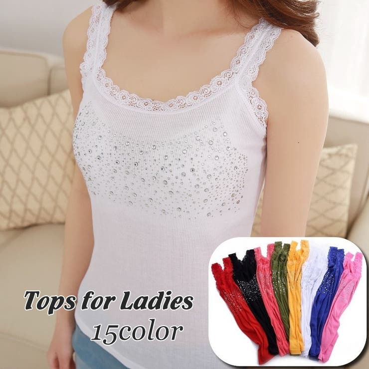 キャミソール トップス ノースリーブ | PlusNao | 詳細画像1 