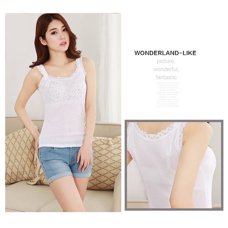 キャミソール トップス ノースリーブ | PlusNao | 詳細画像4 