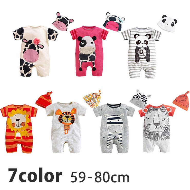 ロンパース 半袖 帽子 | PlusNao | 詳細画像1 