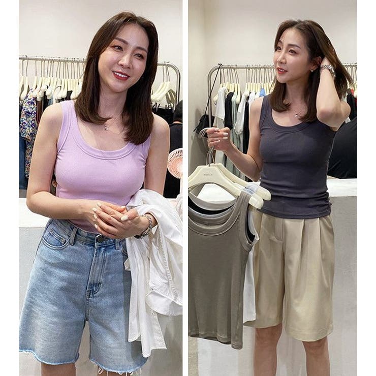 タンクトップ レディース リブ | PlusNao | 詳細画像7 